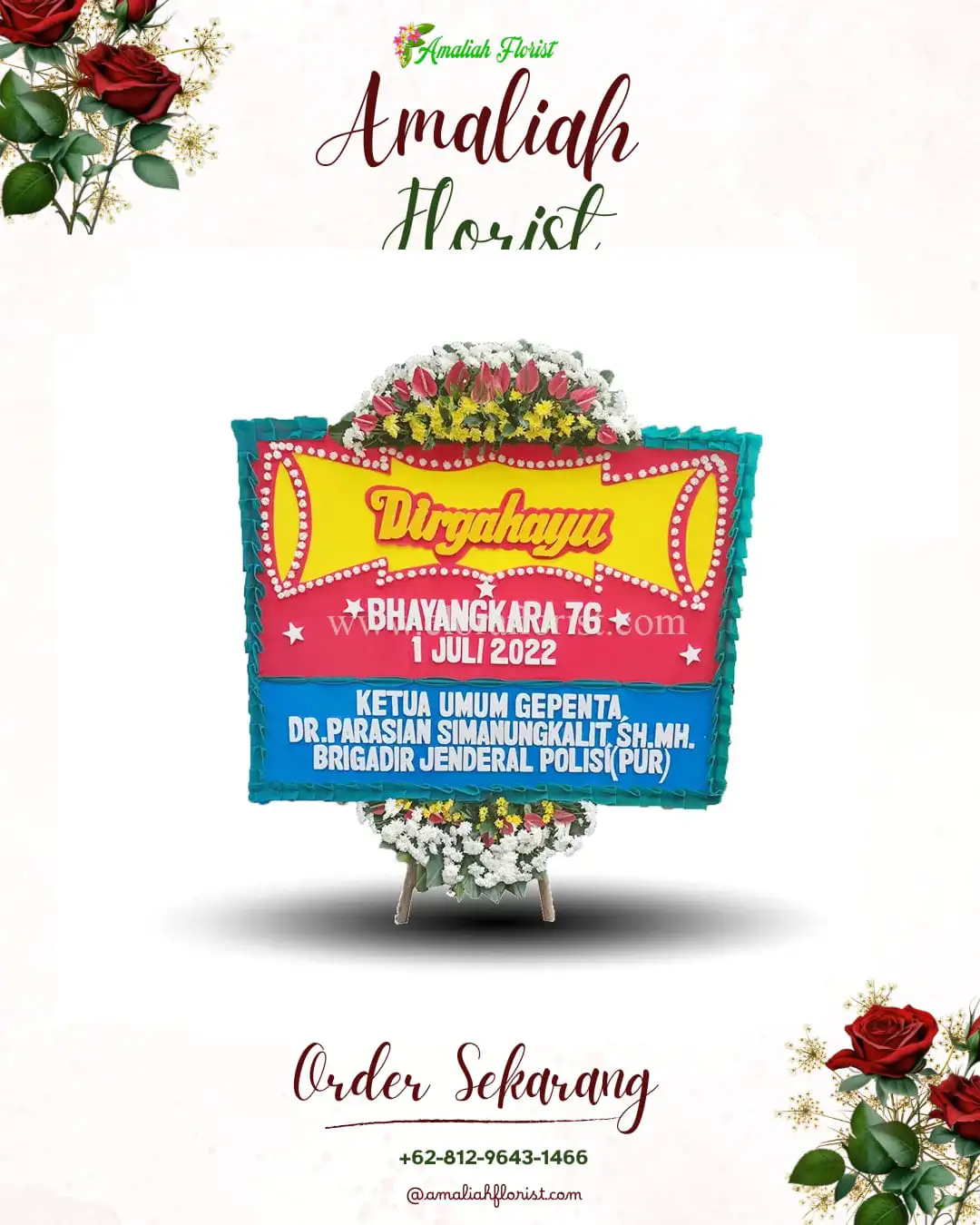 Papan Bunga HUT Ulang Tahun Jiwowetan